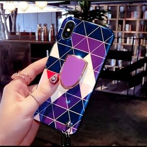 iPhone 10 XS X Metallic Geometric Phone Case Apple